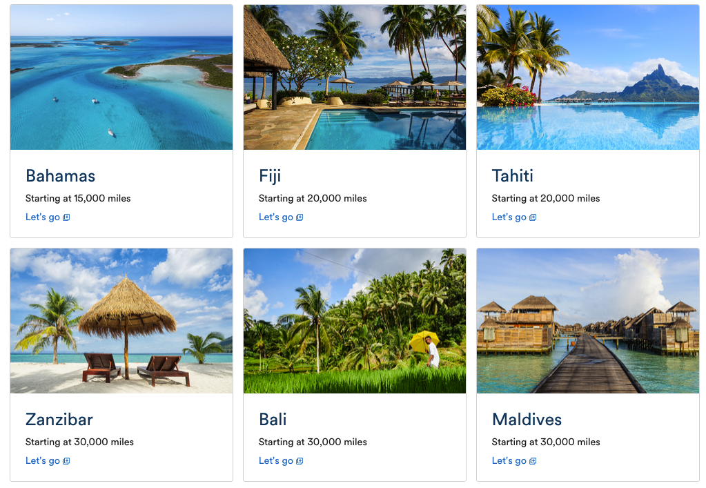 a screenshot of a travel website