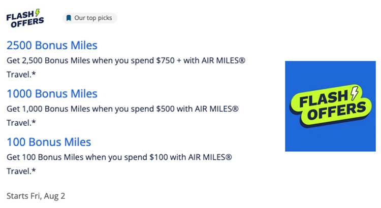 Earn up to 2,500 bonus miles AIR MILES Travel