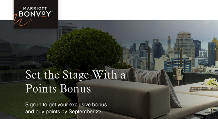 Marriott Bonvoy Buy Points Mystery Bonus