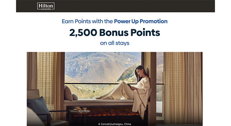 Hilton Honors Power Up 2500 bonus points